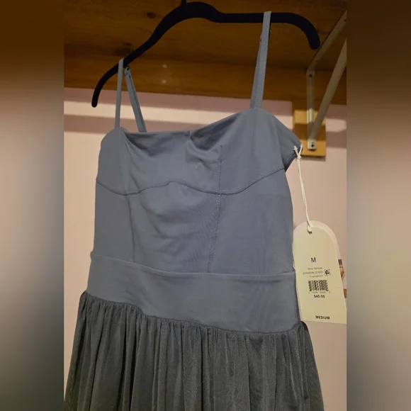 Blogilates Barre Active Romper Steel Blue Size M - Picture 7 of 16